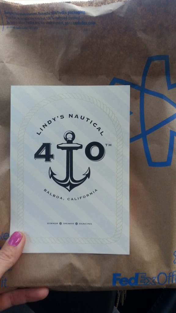 Lindy's Nautical 40th Invitation